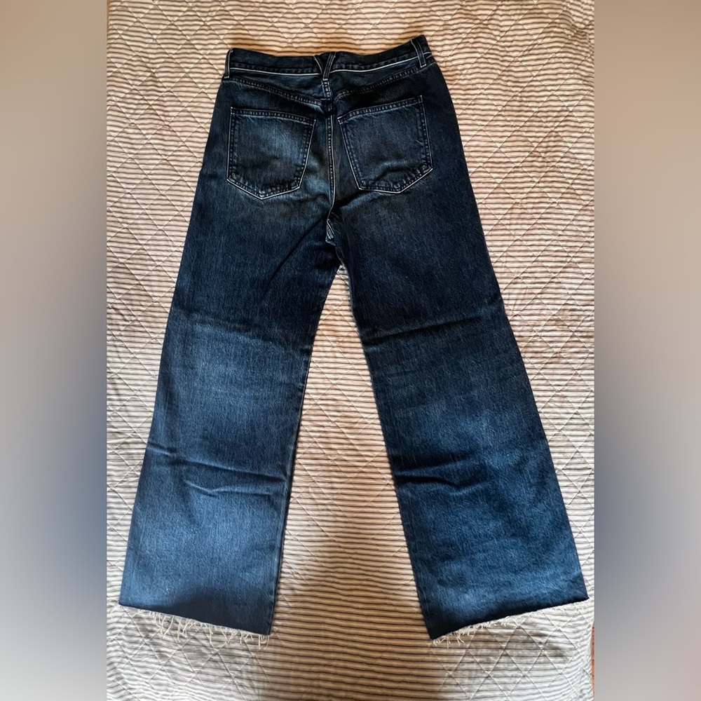 Veronica Beard Dark Blue Wide Leg Jeans - Picture 3 of 16